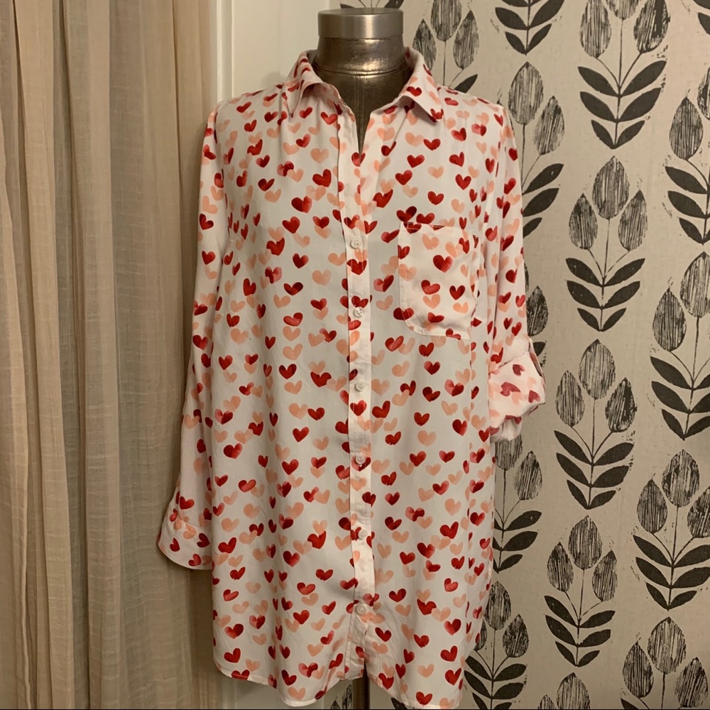 3/$25 Valentine’s Day Heart Blouse by Velvet Heart